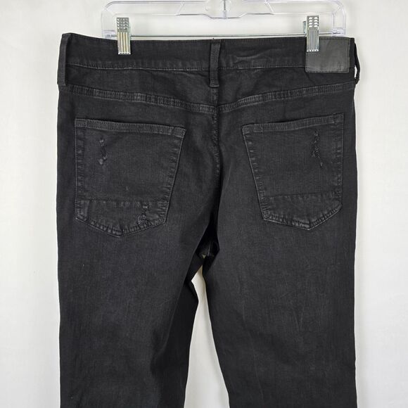 Aeropostale Aero Athletic Skinny Jeans Men's 34 x 34 Black Distressed NWT - Picture 5 of 16